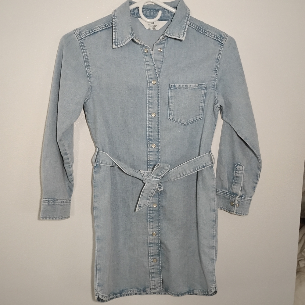 H&M Sky Blue Denim Dress